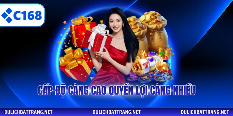 Cấp độ càng cao quyền lợi càng nhiều